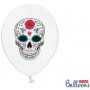 Balónek PartyDeco Balonek latex Lebka bílá 30 cm