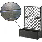 Stefanplast vyvýšený záhon / truhlík s mřížkou 80 l / 100 cm antracit – Zboží Dáma