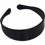 Plastová čelenka černá lesklá široká - hladká – Zboží Dáma