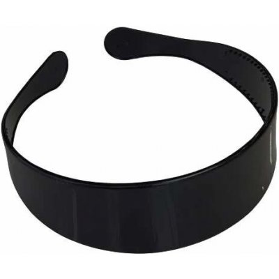 Plastová čelenka černá lesklá široká - hladká – Zboží Dáma