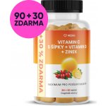 MOVit Energy Vitamín C 1200 mg s šípky + Vitamin D + Zinek PREMIUM 120 tablet – Hledejceny.cz