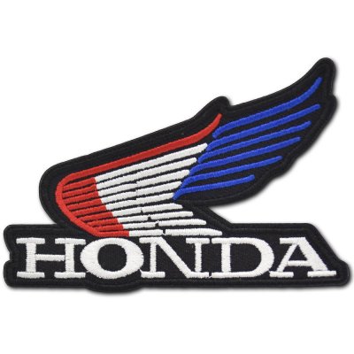 Moto nášivka Honda Wing Tricolor 9 cm x 6 cm – Zboží Dáma