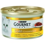 Gourmet Gold cat Casserole Hovězí, Kuřecí v rajčatové omáčce 85 g – Zbozi.Blesk.cz