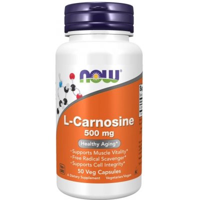 Now Foods NOW L-Carnosine L-Karnosin 500 mg 50 rostlinných kapslí – Zboží Mobilmania