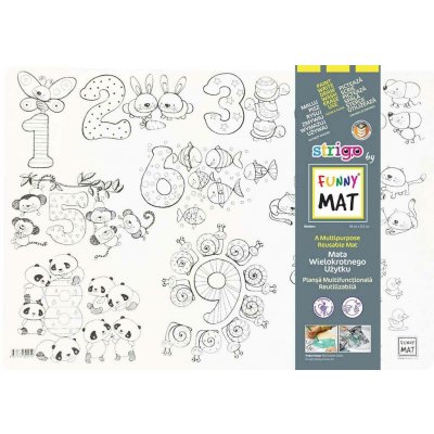 FUNNY MAT Funny Mat Podložka na kreslení Čísla + pastelky zdarma 489790 – Hledejceny.cz