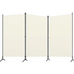 vidaXL 3-dílný dělič místností bílý 260x180 cm látka – Zboží Dáma