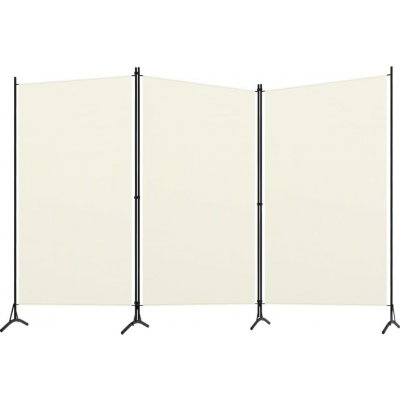 vidaXL 3-dílný dělič místností bílý 260x180 cm látka – Zboží Dáma