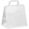 Nákupní taška a košík EcoPack Papírová taška s plochým uchem 260+170x250 mm bílá 25