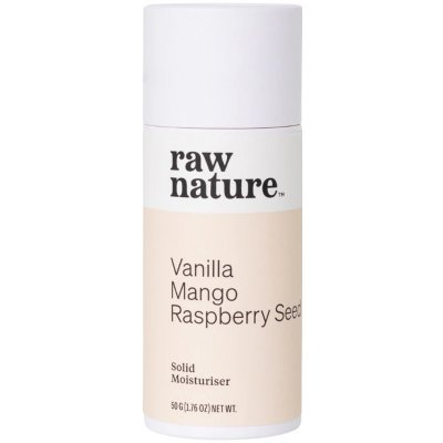 Raw Nature Solid Moisturiser, Tuhý hydratační krém Vanilka, mango, malinová semínka 50 g – Sleviste.cz