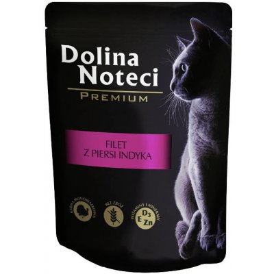 DOLINA NOTECI Premium Krůtí prsní řízek s omáčkou pro kočky 85 g