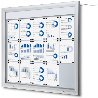 Jansen Display venkovní vitrína typu T LED osvětlení 15 x A4 – Zboží Dáma
