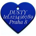 Šperky4U Hliníková psí známka srdíčko velké PZ012-DB – Zboží Dáma