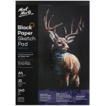 MontMarte Mont Mart skicovací blok, černý papír 140g/m² A4, č.0060 25 listů – Zboží Dáma