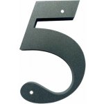 Domovní číslo popisné 5 na zeď, vrata, sloupky s dírami pro vruty barva antracit, výška 170 mm – Zboží Mobilmania