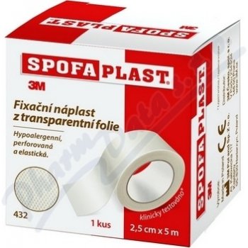 3M Spofaplast 432 fix transp 5 m x 25 mm od 49 Kč - Heureka.cz