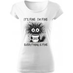 Tričko s potiskem I'm fine, jsem v pohodě dámské Bílá – Zboží Dáma