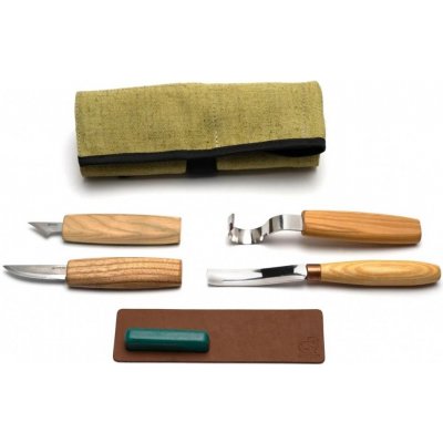 BeaverCraft Řezbářský set S49 - Wood Carving Tool Set for Spoon Carving with compact chisel