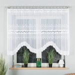 Dekorační oblouková krátká záclona na žabky BASTIA 130 bílá 330x130 cm MyBestHome – Hledejceny.cz