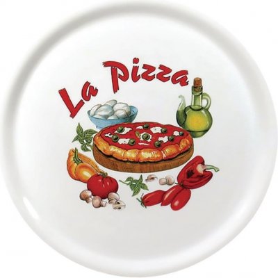 Saturnia porcelánový talíř na pizzu 310mm s dekorem „La Pizza“