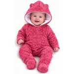 Baby Nellys Kombinézka/overálek MINKY s kapucí a oušky sytě růžová – Hledejceny.cz