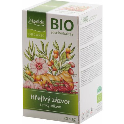 Apotheke Čaj Hřejivý zázvor s rakytníkem BIO 20 x 2 g – Zbozi.Blesk.cz