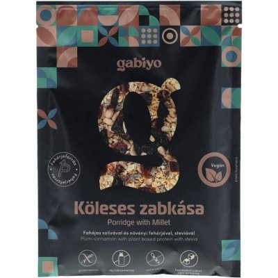 Gabiyo Bezlepková Prosová kaše švestkovo skořicová s rostlinným proteinem se stévií 45g – Zbozi.Blesk.cz
