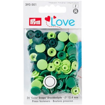 Prym Patentky plastové 12,4 mm, odstíny zelené – Zboží Mobilmania