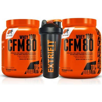 AKCE 1+1 Extrifit CFM Instant Whey 80 1000 g + ZDARMA Šejkr 600 ml – Zboží Mobilmania