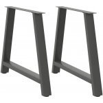 Omaxi 315229 Nohy k jídelnímu stolu ve tvaru A 2 ks antracitové 90 x 72-73 cm ocel – Hledejceny.cz