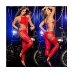 bdsm bondage shop Sexy wet look odvážná kombinéza One Size Barva Červená – Zboží Mobilmania