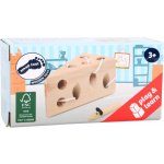 Small Foot Hra na provlékání Sýr s myší přírodní verze – Zboží Dáma