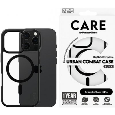PanzerGlass® CARE Apple iPhone 16 Pro MagSafe Urban Combat černý/černý – Zboží Mobilmania