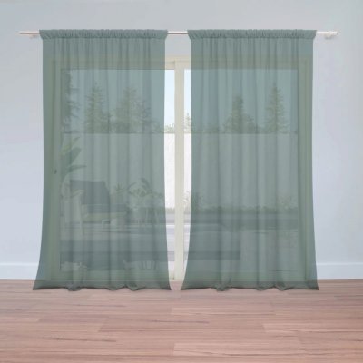 Záclony Lesní zelená 2: 2 ks - 150x250 cm - Sablio – Hledejceny.cz