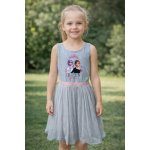Sun City dívčí šaty Frozen Anna A Elsa luxusní s tylem šedé – Zboží Dáma