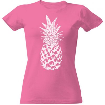 Tričko s potiskem s ananasem Růžová – Zboží Mobilmania