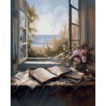 ZUTY Obrazy na stěnu - Rozečtená kniha u okna Rozměr: 40x50 cm, Rámování: vypnuté plátno na rám