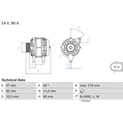 Generátor BOSCH 0 986 042 670 (0986042670) – Zbozi.Blesk.cz