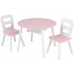 Kidkraft set stůl a 2 židle růžovobílý – Hledejceny.cz