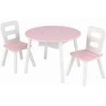 Kidkraft set stůl a 2 židle růžovobílý – Zboží Mobilmania