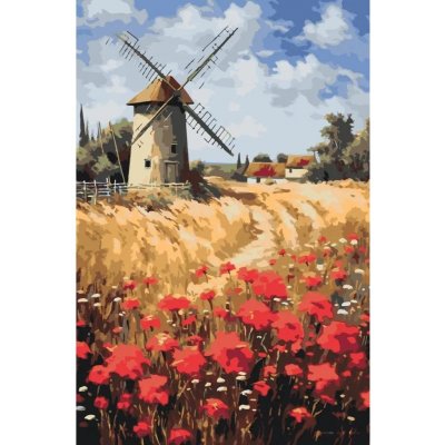 MALUJEŠ VĚTRNÝ MLÝN Rozměr 40 x 60 cm Rámování vypnuté plátno na rám – Zboží Dáma