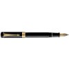 Parker 1502/8131381 Royal Duofold Classic Black GT plnicí pero Centennial F zlatý hrot 18 karátů