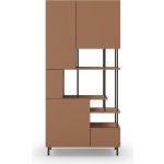 Marckeric Perla knihovna červená/oranžová 84x175x34 cm – Zboží Dáma