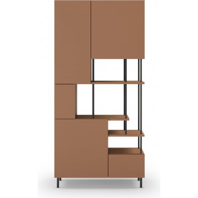 Marckeric Perla knihovna červená/oranžová 84x175x34 cm – Zboží Dáma