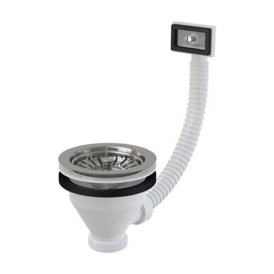 Alca Výpust dřezová 6/4" s nerezovou mřížkou d115 a flexi přepadem A38 – Sleviste.cz
