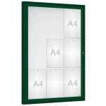 PROCITY PROCITY Venkovní vitrína Classique, 9 x A4, sklo, zelená – Sleviste.cz