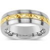 Prsteny SILVEGO Snubní ocelový prsten pro muže a ženy KMR10006 velikost obvod 73