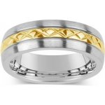 SILVEGO Snubní ocelový prsten pro muže a ženy KMR10006 velikost obvod 73 – Zboží Mobilmania