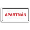 Piktogram ACCEPT Piktogram APARTMÁN - bílá tabulka - barevný tisk