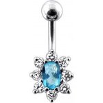 Šperky4U stříbrný piercing do pupíku BP01002-CQ – Zboží Dáma
