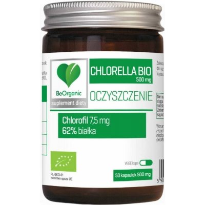 BeOrganic Chlorella 500 mg 50 kapslí – Hledejceny.cz